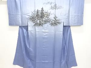 アンティーク　庵風景模様男物長襦袢